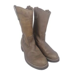 Red Wing Pecos Boots Mens Size 7.5 D Brown Leather SuperSole USA Made Work